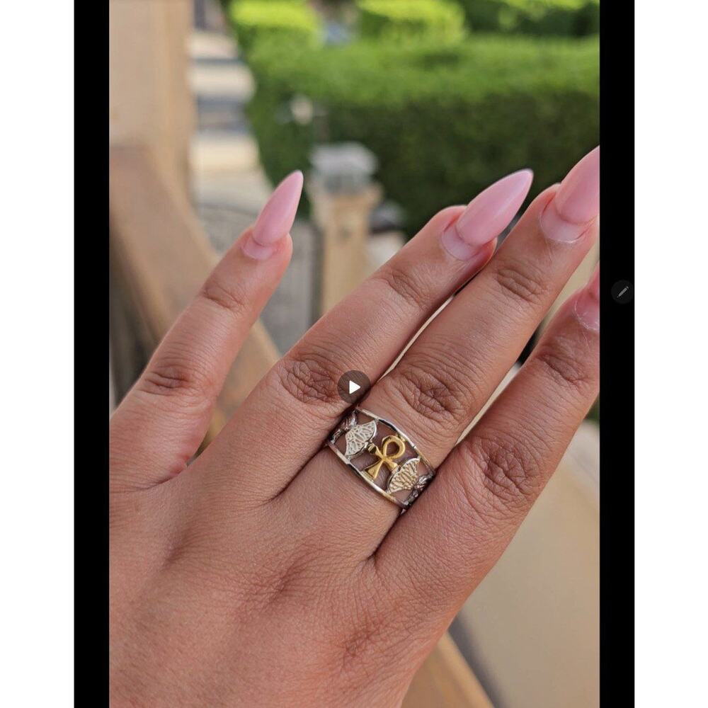 Handmade Sterling Silver Egyptian Ring - Picture 7 of 8